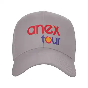 Джинсовая кепка с логотипом Anex Tour высшего качества, бейсболка, вязаная шапка