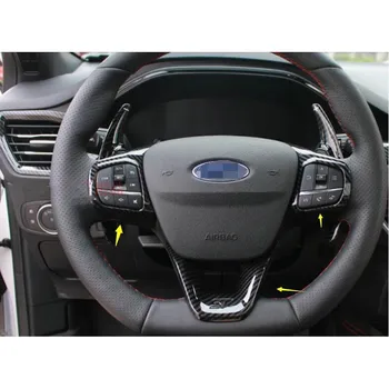 Для Ford Focus st 2019 2020 2021 2ШТ ABS Накладка на рулевое колесо в салоне автомобиля, Наклейки, Аксессуары для стайлинга автомобилей, молдинги