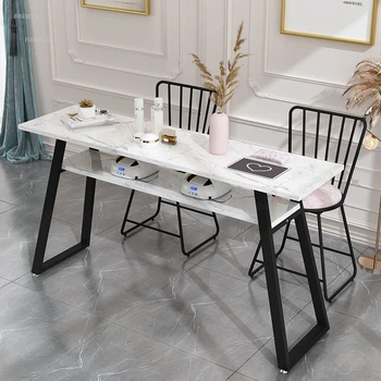 Европейские легкие Роскошные маникюрные столы, Простые современные золотые Маникюрные столы, Салонная мебель, Дизайнерский Профессиональный Маникюрный стол 1