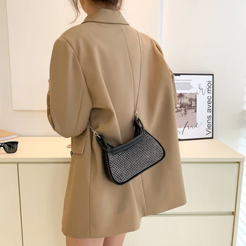 Женская Трендовая сумка через плечо со стразами, модная Женская сумка-мессенджер с побрякушками, кошелек на цепочке, Дизайнерская Роскошная сумка через плечо
