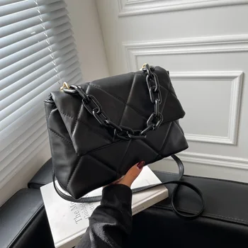 Женские сумки 2023 Новые сумки через плечо для женщин с клапаном из ниток для вышивания Роскошная брендовая сумка через плечо 2