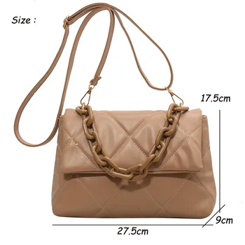 Женские сумки 2023 Новые сумки через плечо для женщин с клапаном из ниток для вышивания Роскошная брендовая сумка через плечо 5