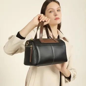 Женские сумки высшего качества LOMANTINA, текстура 100% кожи, женские сумки Boston, новинка 2023, роскошная брендовая дизайнерская подушка