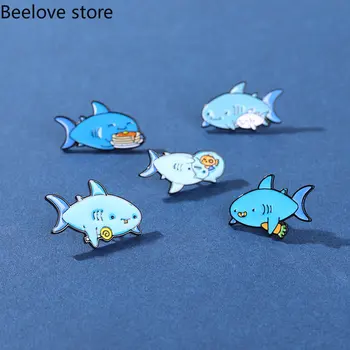 Изысканная брошь серии Ocean World Креативная мультяшная краска в форме рыбы Аксессуары для одежды Брошь для рюкзака Значок Булавки для лацканов