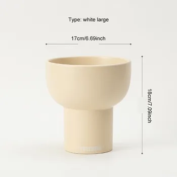 Керамический цветочный горшок в стиле TingKe Nordic Morandi с горловиной в виде чаши в корейском стиле Ins, столешница в современном кремовом стиле, керамические украшения в горшках 5