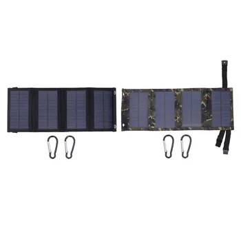 Комплект портативного складного зарядного устройства для солнечной панели мощностью 10 Вт 5 В IP65, Складная плата солнечного зарядного устройства для кемпинга и пеших прогулок