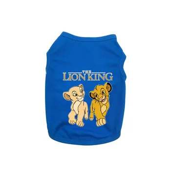 Летняя новая одежда для собак с принтом Короля Льва, дышащий жилет Disney, рубашки с героями мультфильмов для маленьких средних собак, Удобные футболки на открытом воздухе 2
