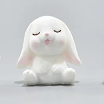 Маленькая статуэтка кролика на пастбище, миниатюрный орнамент, Сказочный сад своими руками, растительное украшение для кукольного домика, 3 шт., 7 шт. 5