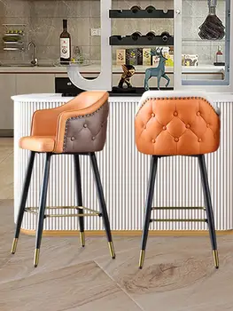 Мебель для дома в скандинавском стиле, барный стул, Современная Простая гостиная, кофейня, высокие барные стулья, стойка регистрации, кресло для отдыха со спинкой