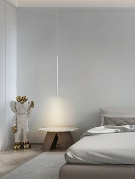 Минималистичный свет прикроватной люстры GYS Роскошная Длинная линия фона для гостиной Настенный светильник Nordic Modern Подвесные светильники Hanging Foco 4