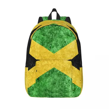 Мужской женский рюкзак, школьный рюкзак большой емкости для студентов, школьная сумка с металлическим флагом Ямайки