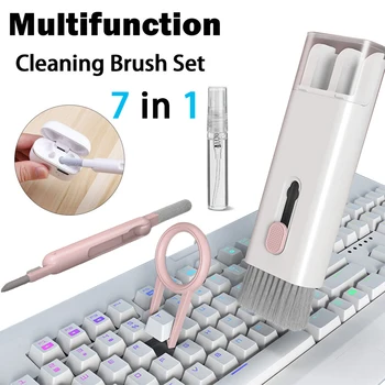 Набор щеток для чистки компьютерной клавиатуры 7в1, ручка для чистки наушников с Bluetooth, Инструменты для чистки, очиститель, набор для снятия колпачка для ключей