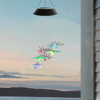 Наружные подвесные фонари Dragonfly, меняющие цвет, перезвон ветра