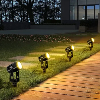 Наружный ландшафтный светильник RGB LED с дистанционным светодиодным прожектором, Водонепроницаемый точечный светильник для сада, дерева, Виллы, отеля, дворовой дорожки, газонной лампы 4
