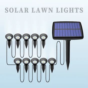 Наружный наземный светильник на солнечной энергии, светодиодная водонепроницаемая декоративная лампа для сада, виллы, ландшафта, гирлянды на солнечной лужайке, наземный светильник