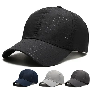 Новая быстросохнущая женская Мужская шляпа для гольфа, рыбалки, летние однотонные солнцезащитные шляпы для улицы, регулируемая повседневная бейсболка унисекс Gorra