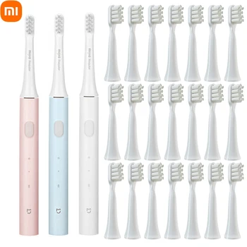 Новая Электрическая зубная щетка MIJIA T100 Smart Sonic Brush, Ультразвуковой Отбеливающий Зубы Вибратор, Беспроводное Средство для гигиены полости рта.