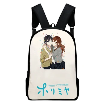 Новинка Harajuku Классные школьные сумки для студентов Horimiya, рюкзаки для ноутбуков, Оксфордские водонепроницаемые Модные дорожные сумки для мальчиков/девочек с 3D-принтом