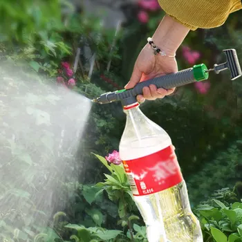 Опрыскиватель для полива садоводства Лейка для бутылок с напитками Распылительная головка с малой ручной регулировкой давления высокого давления