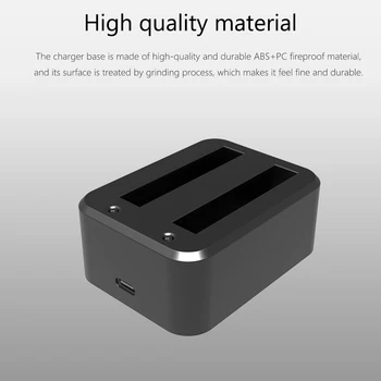 Пластиковое Зарядное Устройство USB Type-C Портативное Зарядное Устройство-Концентратор Адаптер 5V 3A 2 Слота с Индикатором Аксессуары для Камеры Insta360 X3