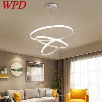 Подвесные светильники WPD Nordic, круглая современная светодиодная лампа, креативный светильник для украшения дома