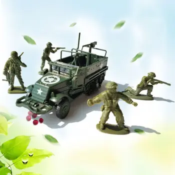 Полугусеничный бронетранспортер 1/72 М3 4D в сборе Военная модель Детская игрушка 3
