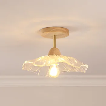 Постмодернистский скандинавский подвесной потолочный светильник для прохода в гардеробную E27 Потолочный светильник из цветочного стекла