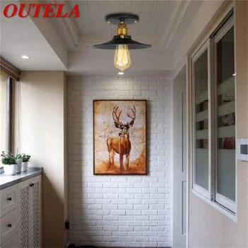 Потолочный светильник OUTELA в американском стиле, промышленные ретро светодиодные светильники, декоративные для внутреннего освещения коридора.