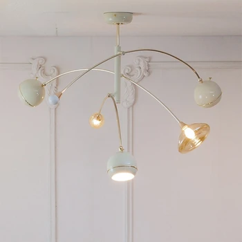 Потолочный светильник в старинном винтажном кремовом стиле Wind Lamp в гостиной в японском стиле ретро Бесшумный потолочный светильник Wind