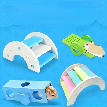 Прекрасная игрушка для хомячка Rainbow Принадлежности для лазания по маленькому мостику Принадлежности для клетки для маленьких домашних хомячков