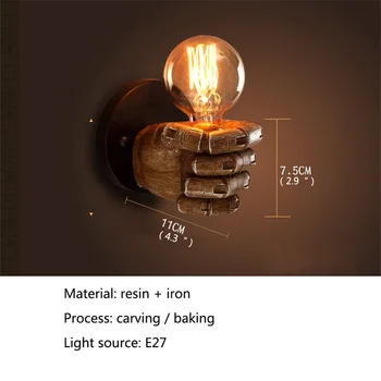 Промышленный классический настенный светильник BUNNY Креативные ретро Светильники в стиле Лофт Бра LED Декоративное 5