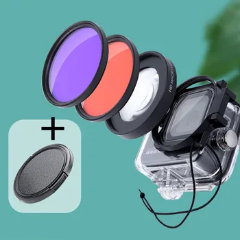 Профессиональные аксессуары Практичный комплект фильтров для дайвинга Объектив Простая установка экшн-камеры для макросъемки для GoPro Hero 9 8 2