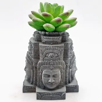 Силиконовая форма Юго-Восточная Азия Будда ваза растение смола гипс Ваза для изготовления своими руками кактус силиконовая форма инструмент для украшения дома