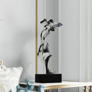 Современная гостиная скульптурные украшения из прозрачной смолы крыльцо вестибюля отеля абстрактные художественные украшения творческие поделки