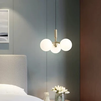 Современная люстра для столовой, спальни в скандинавском стиле, Стеклянная люстра для украшения дома, Подвесные светильники