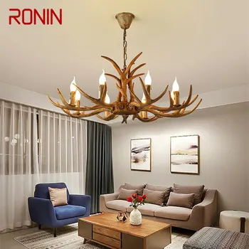 Современная светодиодная люстра RONIN Креативный подвесной светильник с оленьими рогами для домашнего декора столовой в проходе
