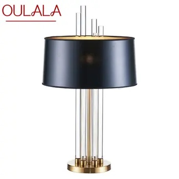Современный креативный настольный светильник OULALA, простая хрустальная настольная лампа LED для украшения дома, спальни