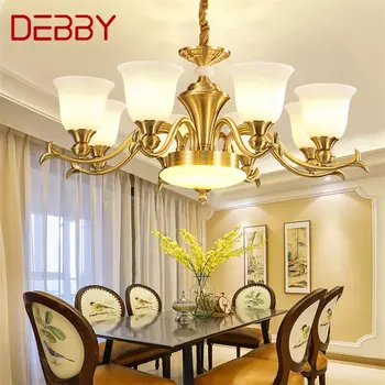 Современный латунный подвесной светильник DEBBY, Светодиодная Золотая люстра, Декор для дома, столовой, гостиной, спальни