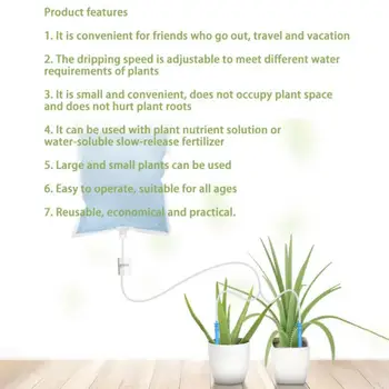 Сумка для самополива растений Практичная сумка для автоматического полива Многоразового использования Удобная садовая сумка для самополива растений Капельное орошение 5