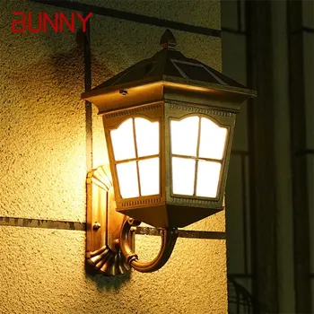 Уличные солнечные настенные бра BUNNY LED Водонепроницаемая современная лампа IP65 для украшения крыльца дома