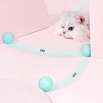 Умные игрушки для кошек, катающийся мяч, перезаряжаемые Электрические интерактивные игрушки для кошек, Самодвижущиеся обучающие аксессуары для кошек Gatos 2