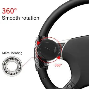 Универсальная ручка поворота рулевого управления автомобиля на 360 градусов Для Tesla Y 2023 Аксессуары Lancer Mitsubishi Skoda Модель 3