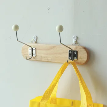 Французский Ретро Настенный крючок для одежды цвета мороженого в милый Горошек для детской комнаты из массива дерева