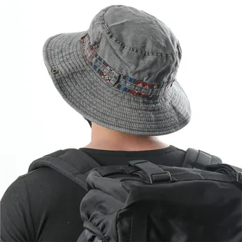 Хлопковые солнцезащитные шляпы с защитой от ультрафиолета для женщин, мужчин, рыбалки, пеших прогулок, широкополая шляпа с цветочной лентой, уличная пляжная кепка