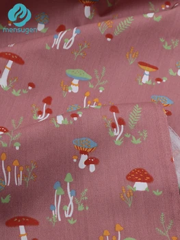 Хлопчатобумажная ткань для шитья лесных грибов 50 см x 160 см, для пошива детского платья, пижамного одеяла, постельных принадлежностей, ткань ручной работы 2