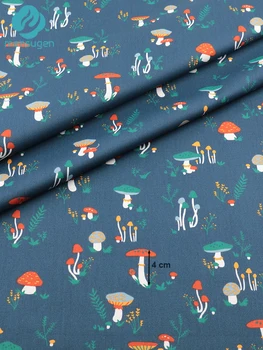 Хлопчатобумажная ткань для шитья лесных грибов 50 см x 160 см, для пошива детского платья, пижамного одеяла, постельных принадлежностей, ткань ручной работы 3