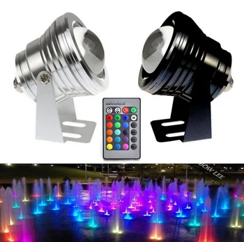 Энергосберегающий светодиодный подводный светильник 10 Вт RGB для аквариума, 12 В фонтан, лампа для фонтана, водонепроницаемый светильник для бассейна, прожектор